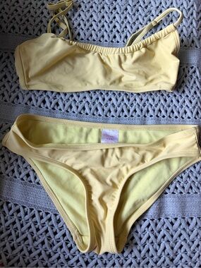 No Boundaries Bright Lemon Yellow Bikini Set
